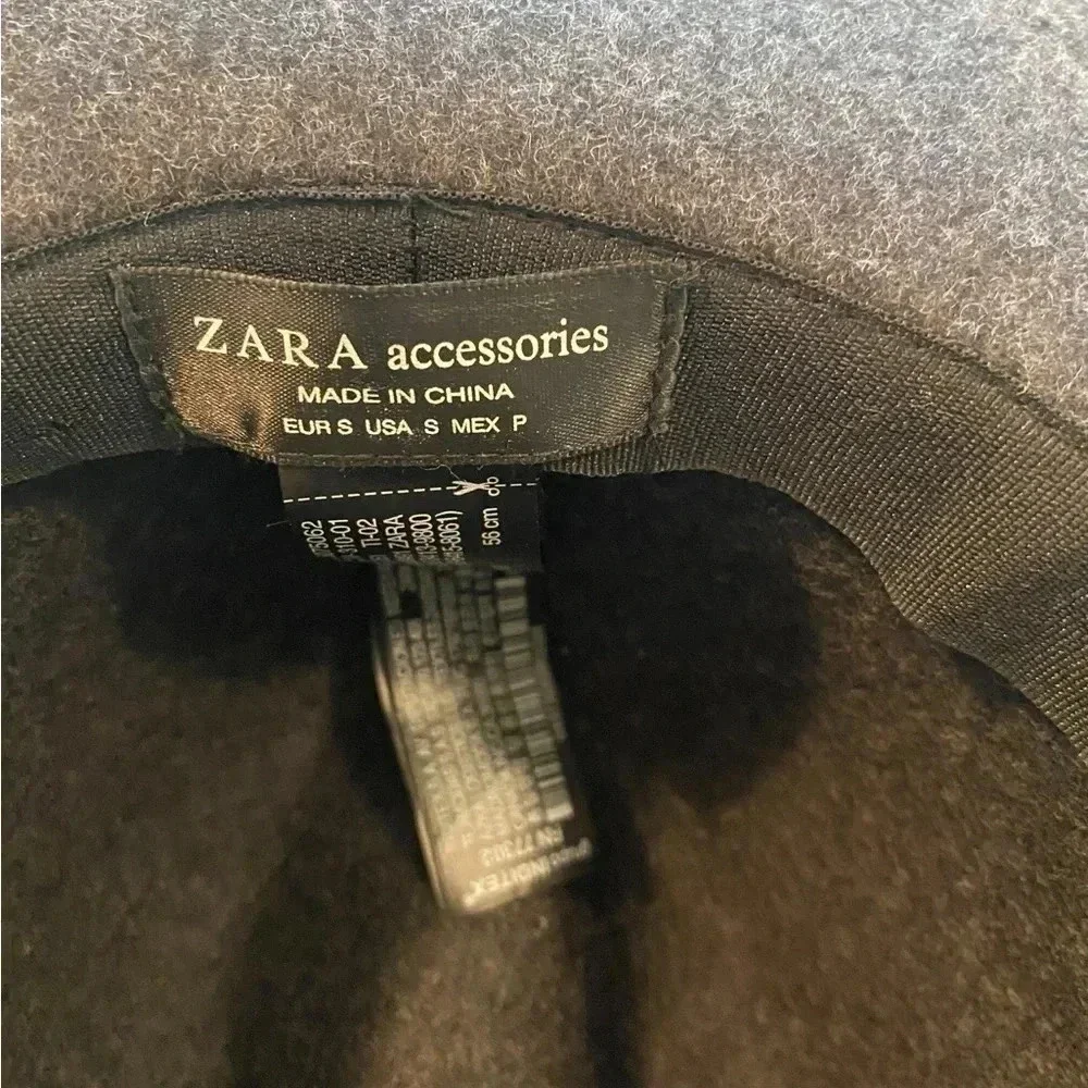 Zara Gray Wool Felt Floppy Fedora Hat Fall Winter classic boho Glam Minimalist